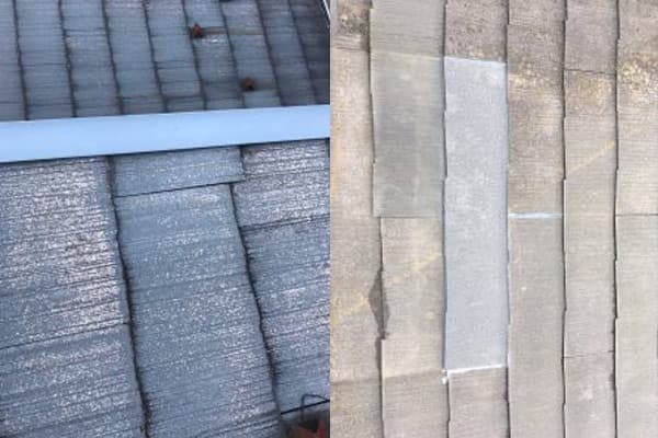 屋根塗装塗り替えサイン：ひび割れや欠け